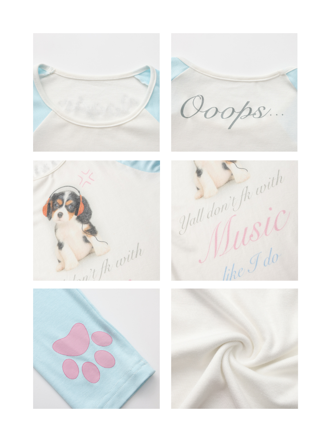 Ooops333 25AW 「Yall don't fk with music like i do」LONG SLEEVE TEE(SLIM FIT)