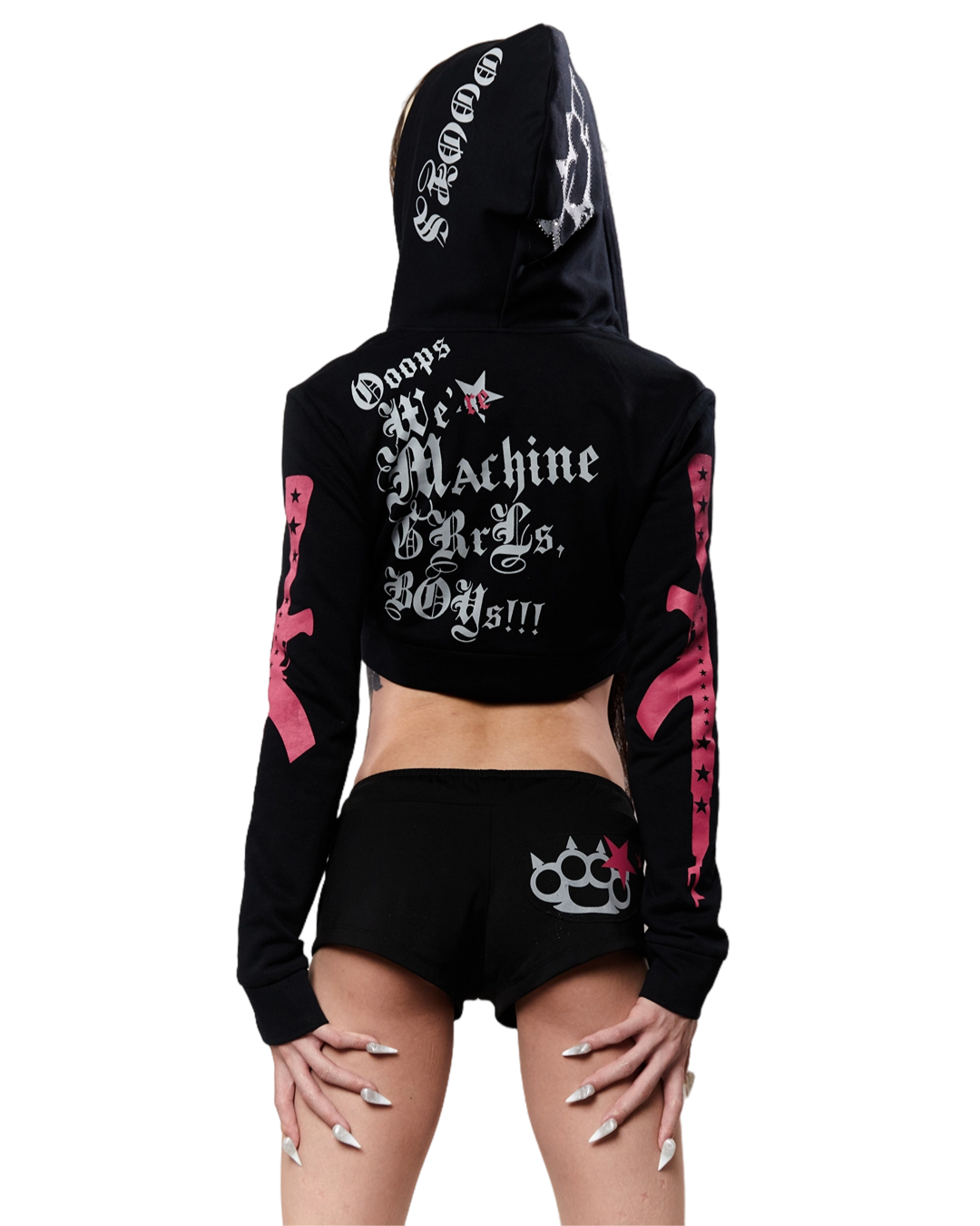 Ooops333 PUNK RHINESTONE SKINNY SET