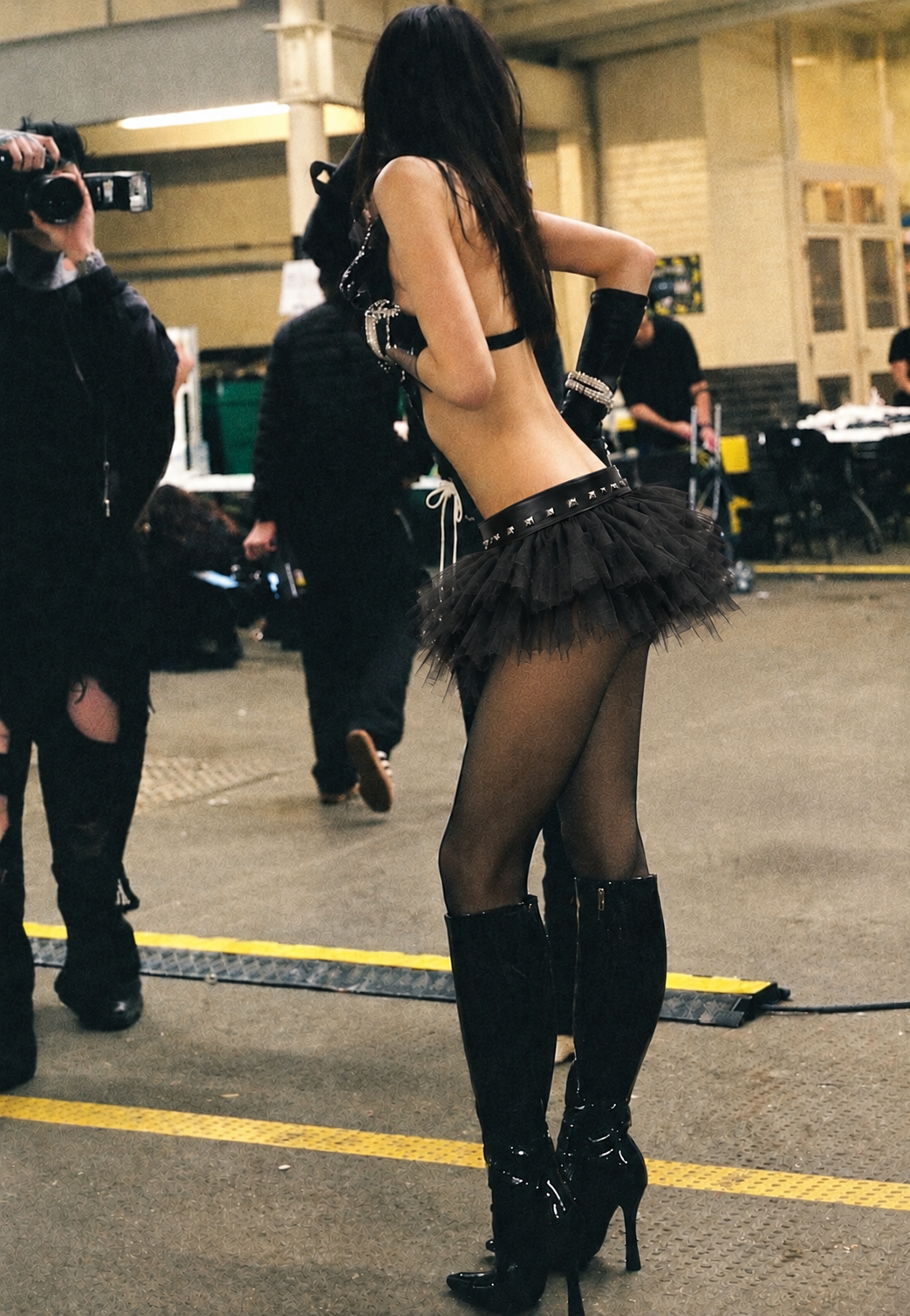 Ooops333 Punk Studded Tulle Skirt
