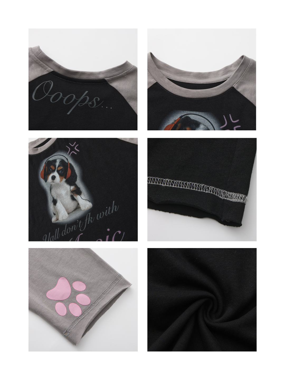 Ooops333 25AW 「Yall don't fk with music like i do」LONG SLEEVE TEE(OVERSIZE)