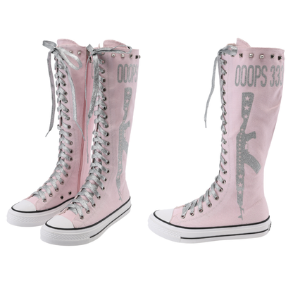 Ooops333 PUNK FLAT BOOTS