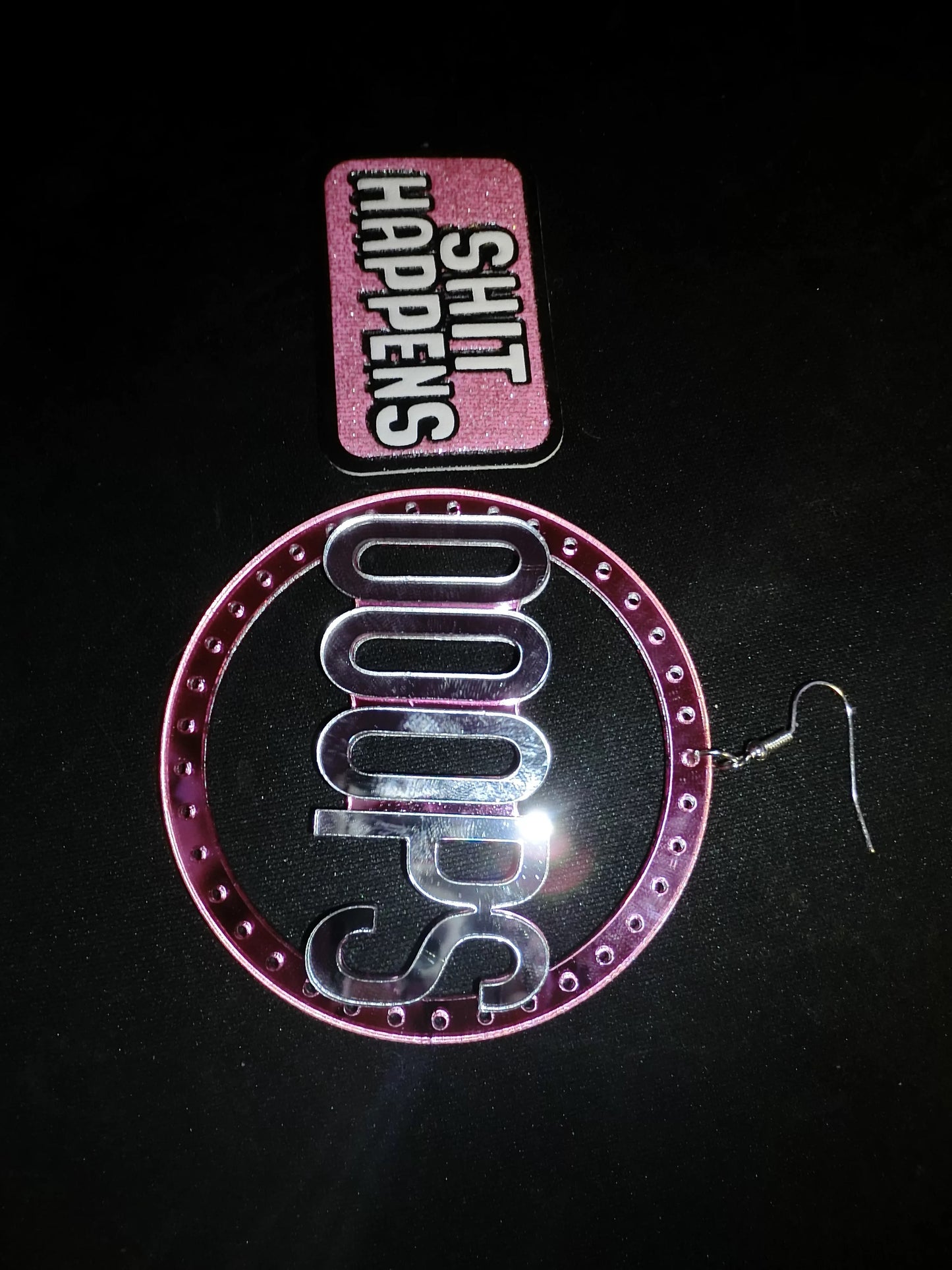 Ooops333 Y2K ACRYLIC HOOP EARRINGS