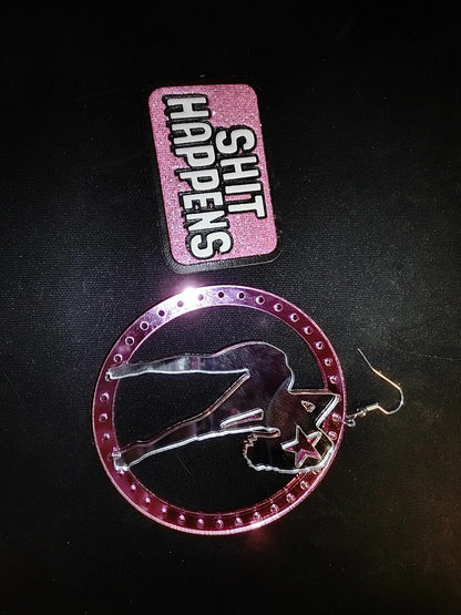 Ooops333 Y2K ACRYLIC HOOP EARRINGS