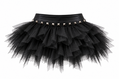 Ooops333 Punk Studded Tulle Skirt