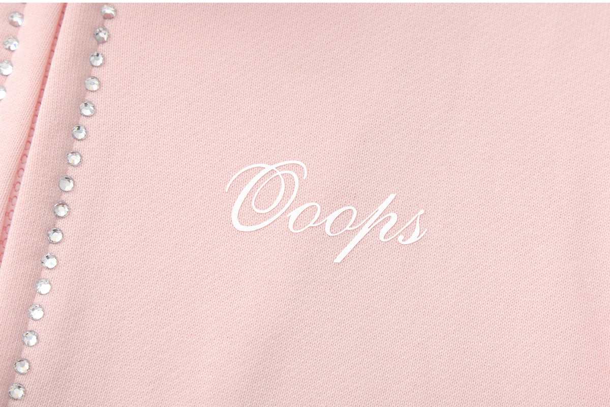 Ooops333 26AW Hibiscus Glitter Two-Piece Tracksuit