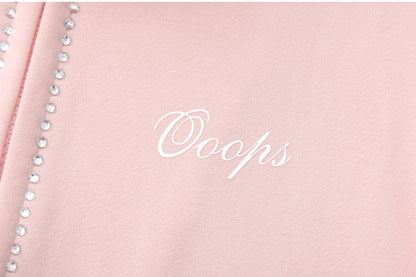 Ooops333 26AW Hibiscus Glitter Two-Piece Tracksuit