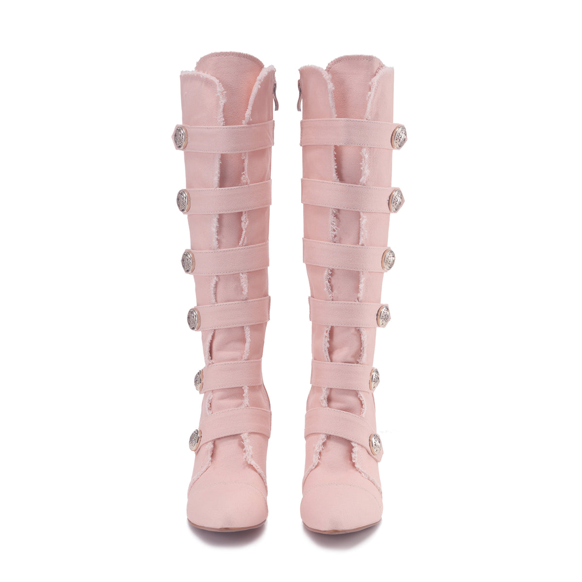 Ooops333 Napoleon Vintage Lace-Up Stiletto Knee High Boots