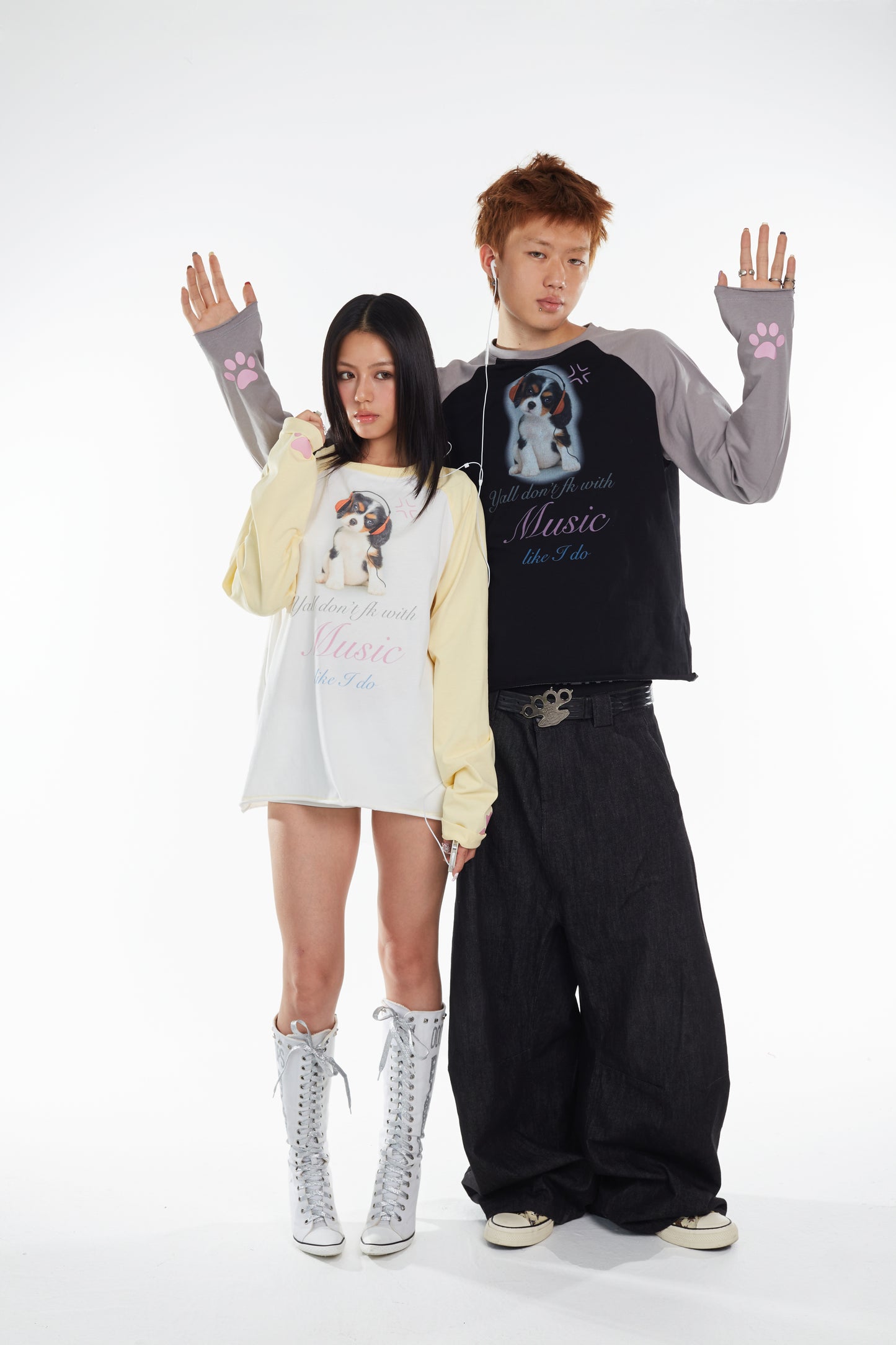 Ooops333 25AW 「Yall don't fk with music like i do」LONG SLEEVE TEE（OVERSIZE）