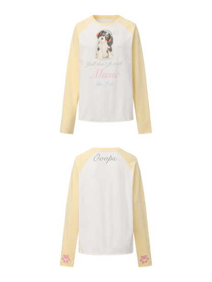 Ooops333 25AW 「Yall don't fk with music like i do」LONG SLEEVE TEE（OVERSIZE）