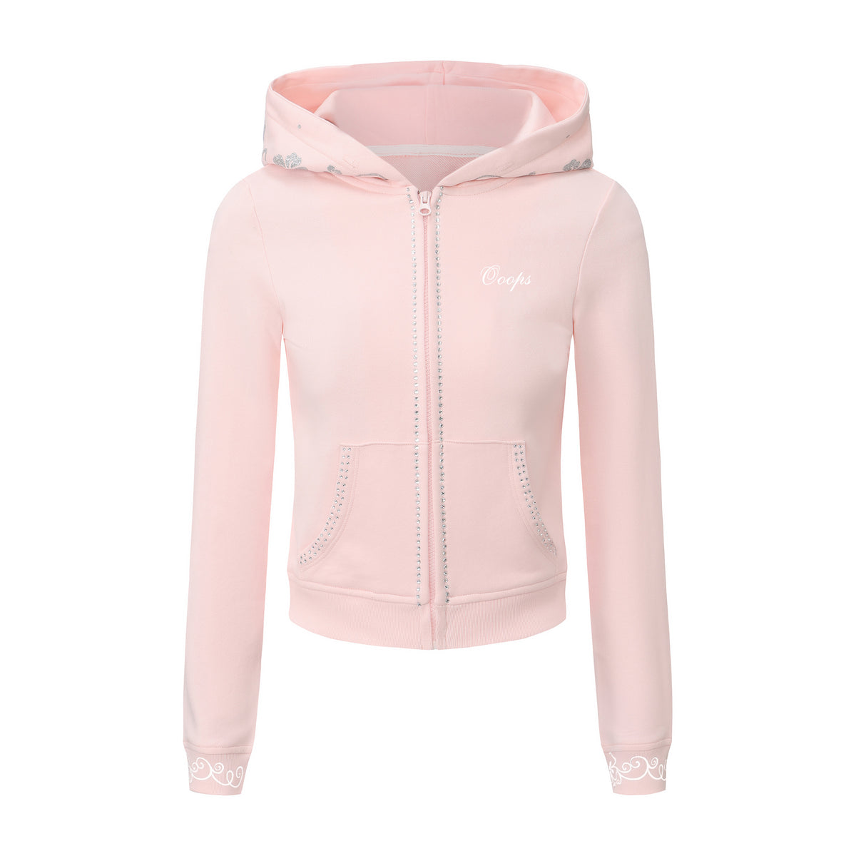 Ooops333 26AW Hibiscus Glitter Two-Piece Tracksuit