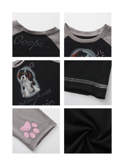 Ooops333 25AW 「Yall don't fk with music like i do」LONG SLEEVE TEE（OVERSIZE）