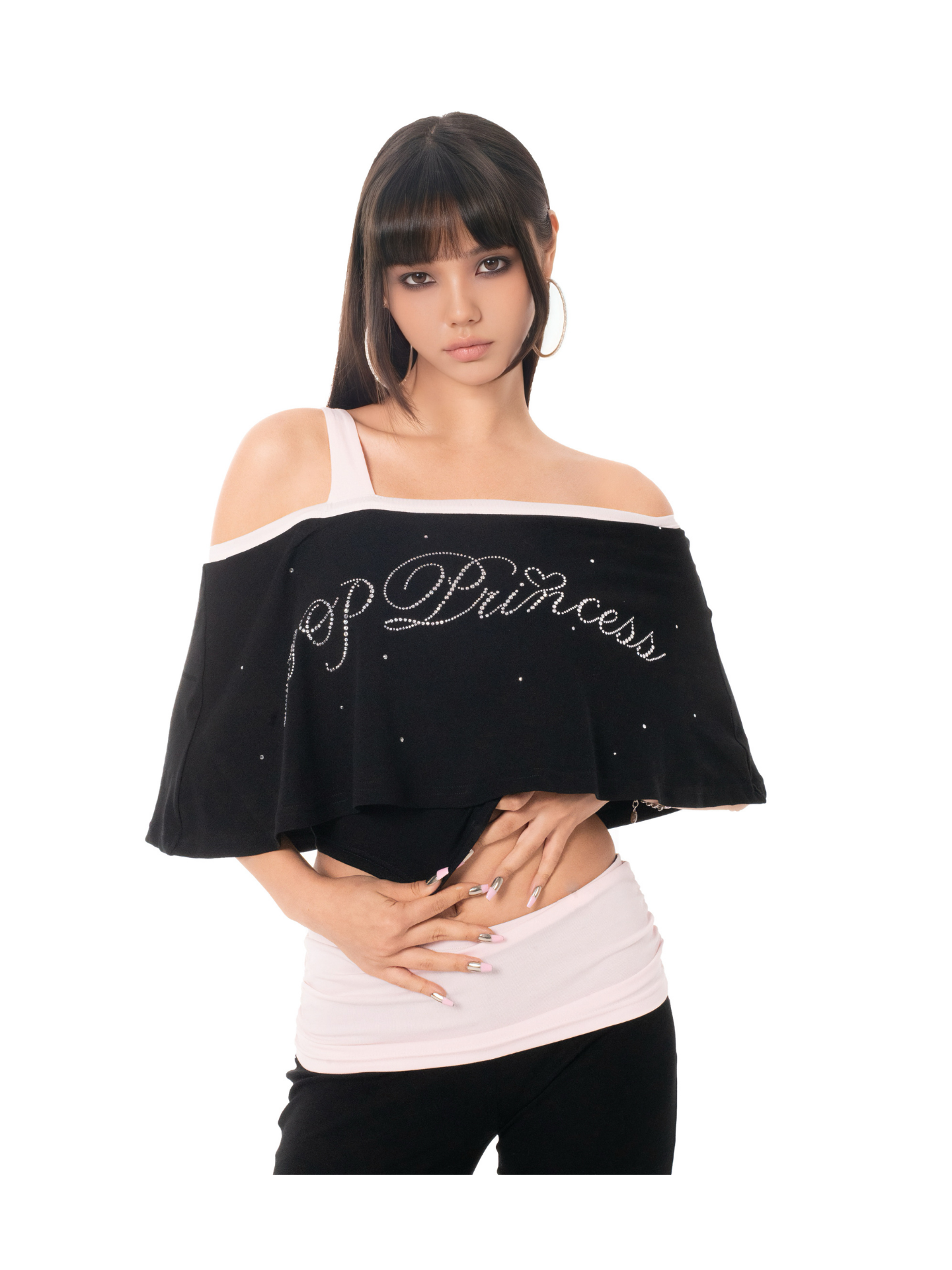 Ooops333 26SS 「SLAY！」Ruffle Trim Top and Flare Pants Set