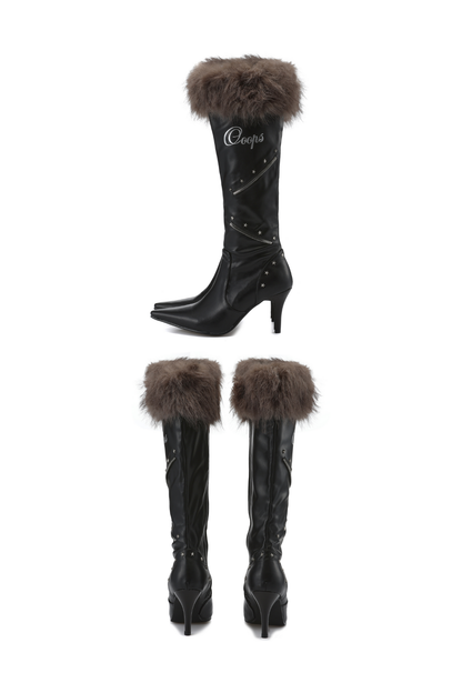 Ooops333 25AW 「ICON」HI HEEL TALL BOOTS 8CM HEEL