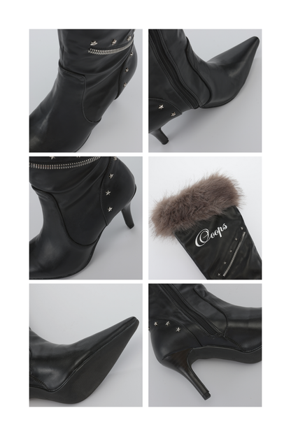 Ooops333 25AW 「ICON」HI HEEL TALL BOOTS 8CM HEEL