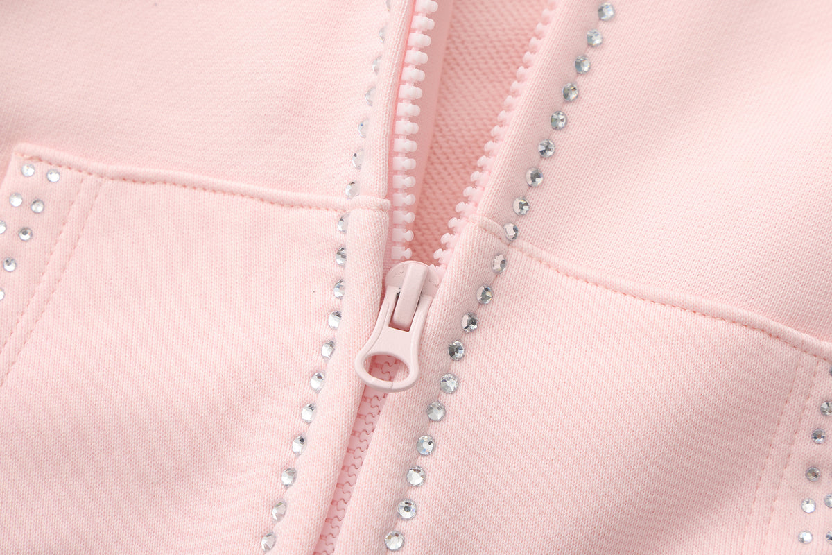 Ooops333 26AW Hibiscus Glitter Two-Piece Tracksuit