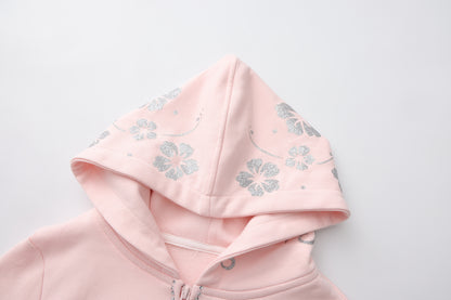 Ooops333 26AW Hibiscus Glitter Two-Piece Tracksuit