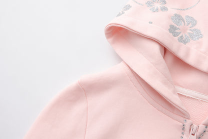 Ooops333 26AW Hibiscus Glitter Two-Piece Tracksuit