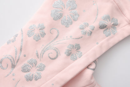 Ooops333 26AW Hibiscus Glitter Two-Piece Tracksuit