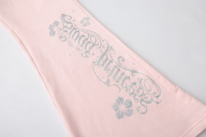 Ooops333 26AW Hibiscus Glitter Two-Piece Tracksuit