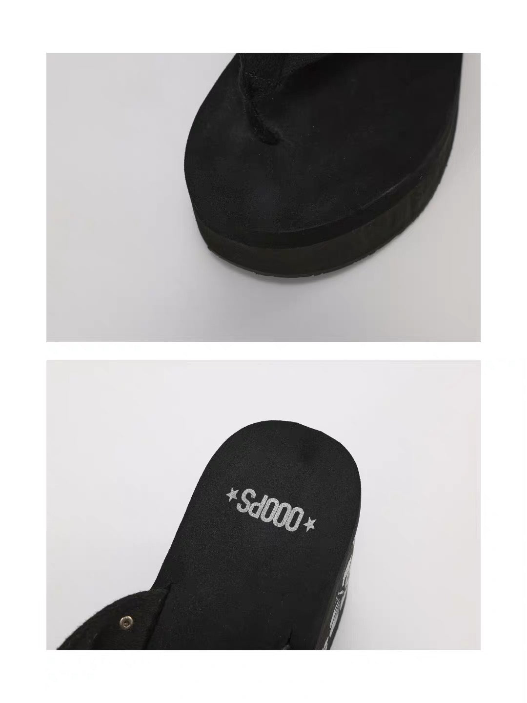 Ooops333 26SS 「SLAY！」Platform Wedge Flip Flop Sandals