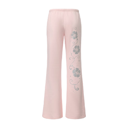 Ooops333 26AW Hibiscus Glitter Two-Piece Tracksuit