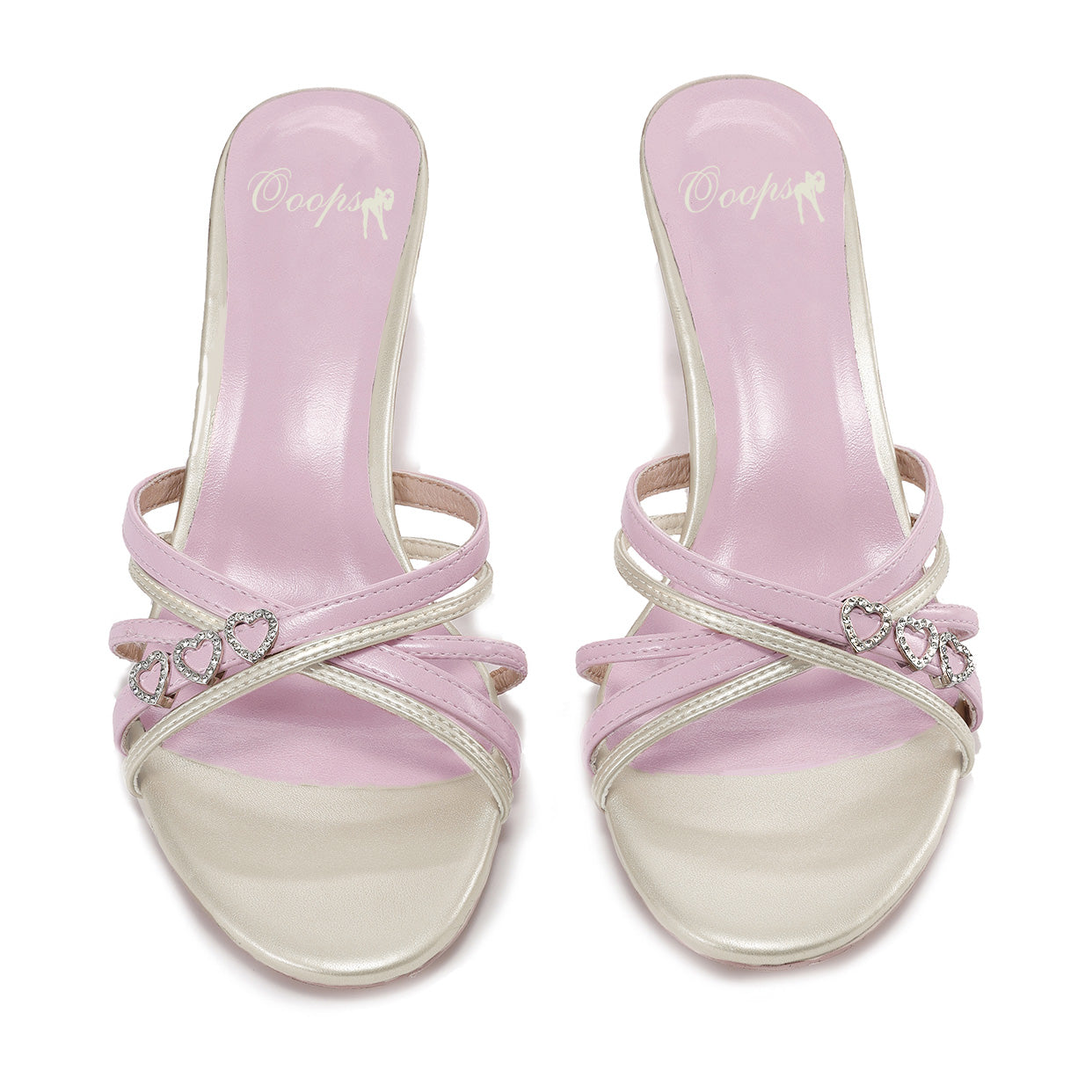 Ooops333 26SS 「SLAY！」Asymmetrical Pointed Toe Bow Kitten Heel Sandals