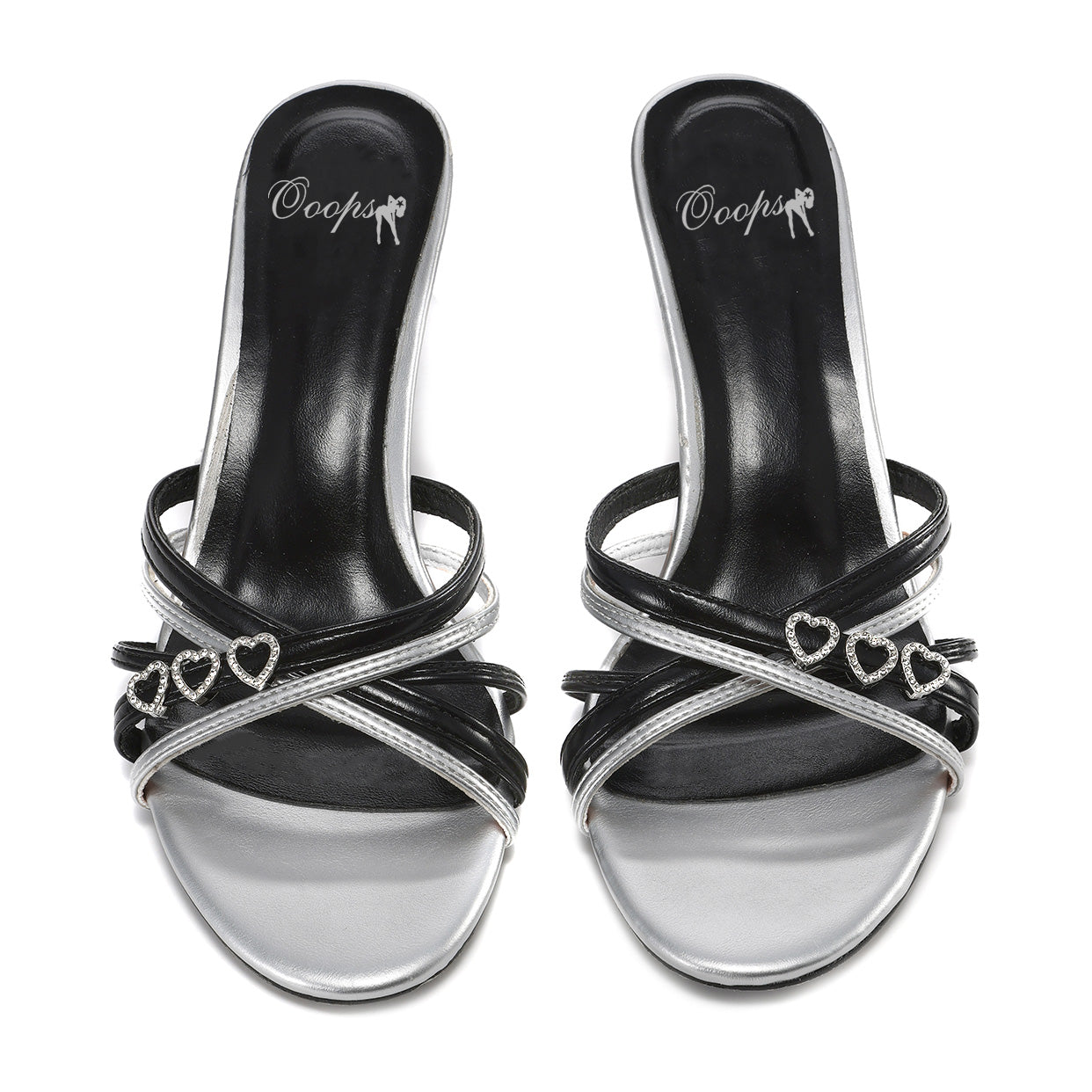 Ooops333 26SS 「SLAY！」Asymmetrical Pointed Toe Bow Kitten Heel Sandals